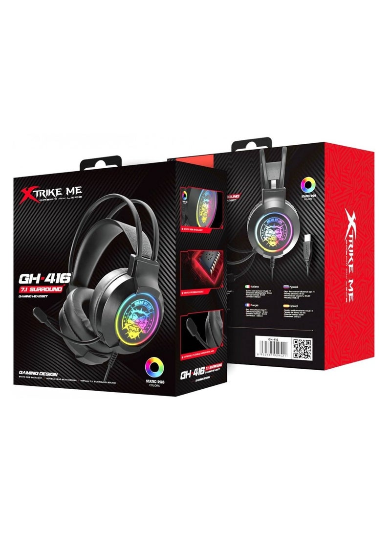 Xtrike Me GH-416 Gaming Headset Black