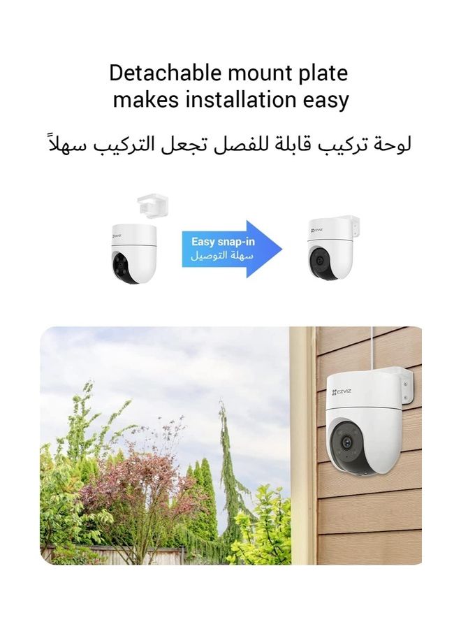 H8C 1080P Full Hd Wifi Security Camera Outdoor Pan Tilt Zoom 360 Degree Visual Coverage Color Night Vision H265 Waterproof Motion Detection Support 512Gb Sd Card