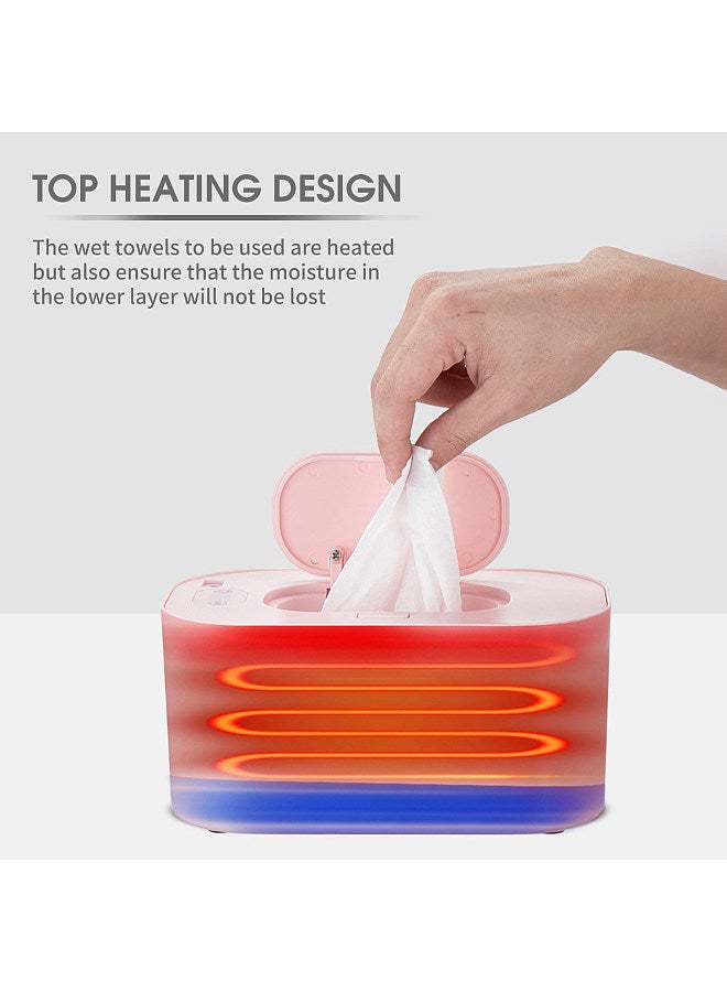 USB Baby Wet Wipe Warmer 3 Temperature Modes Diaper Wipe Warmer 10W Constant Temperature Large Capacity Portable Baby Wet Wipe Warmer Dispenser