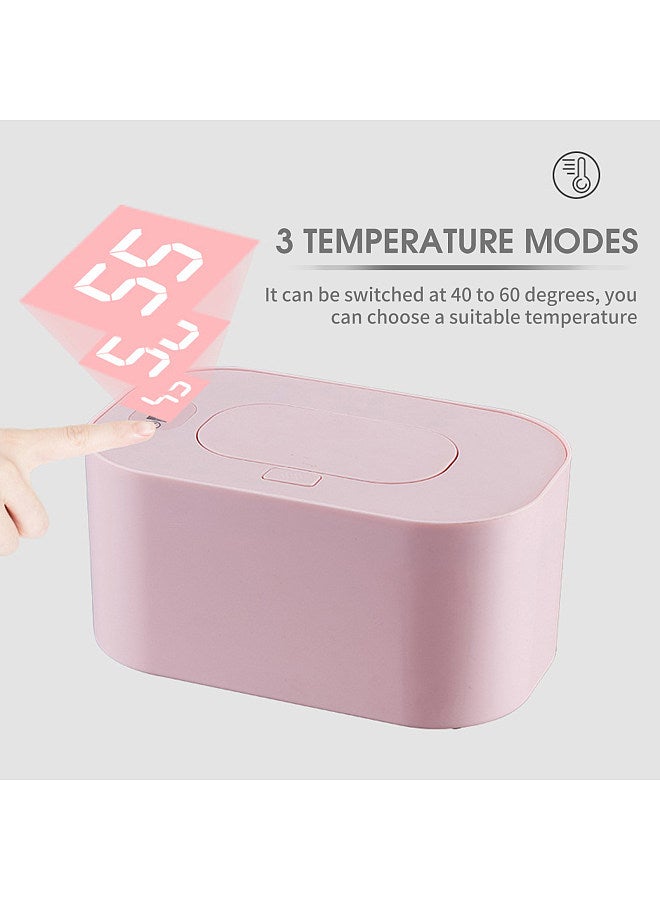 USB Baby Wet Wipe Warmer 3 Temperature Modes Diaper Wipe Warmer 10W Constant Temperature Large Capacity Portable Baby Wet Wipe Warmer Dispenser
