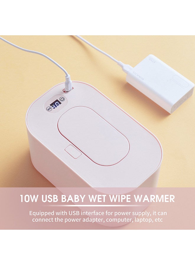 USB Baby Wet Wipe Warmer 3 Temperature Modes Diaper Wipe Warmer 10W Constant Temperature Large Capacity Portable Baby Wet Wipe Warmer Dispenser