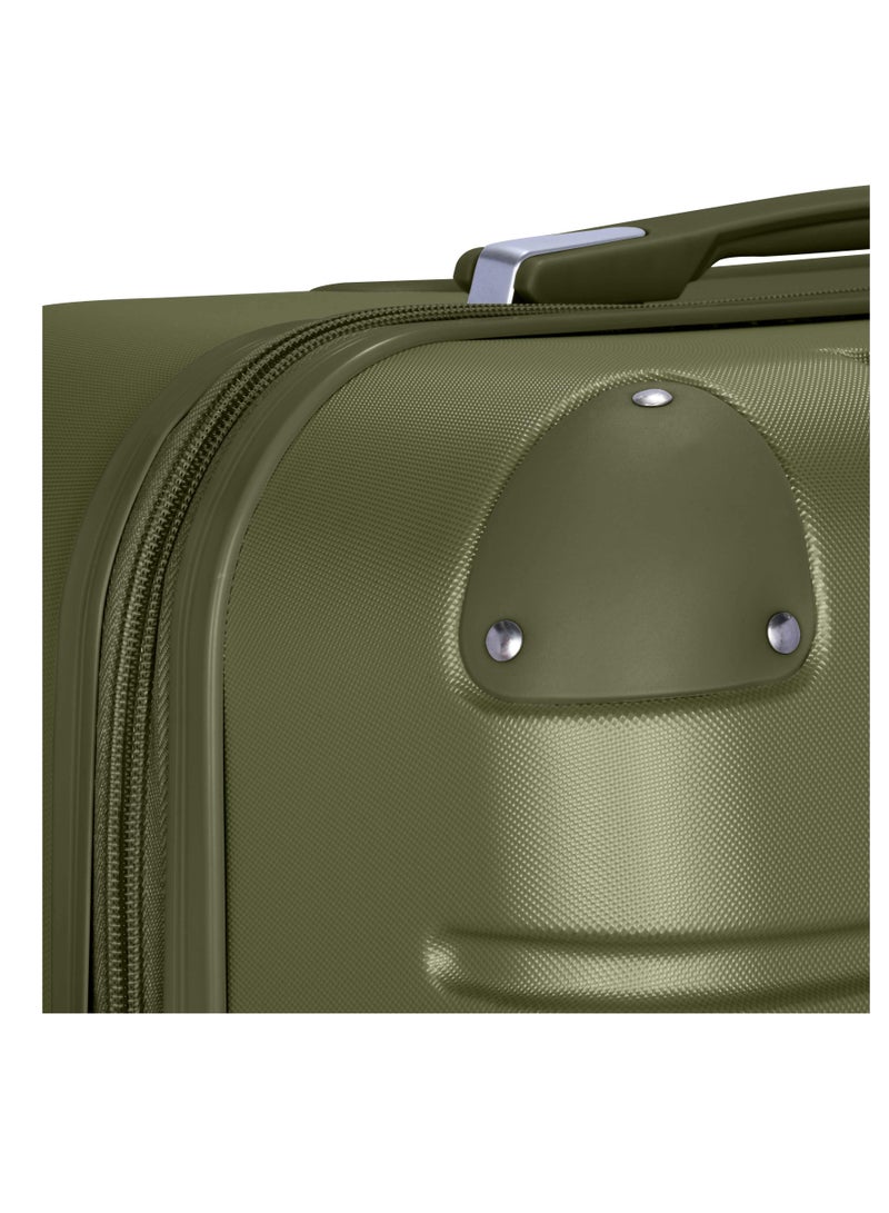 Hard Case Travel Bag Medium Luggage Trolley ABS Lightweight Suitcase with 4 Spinner Wheels A1012 Olive Green