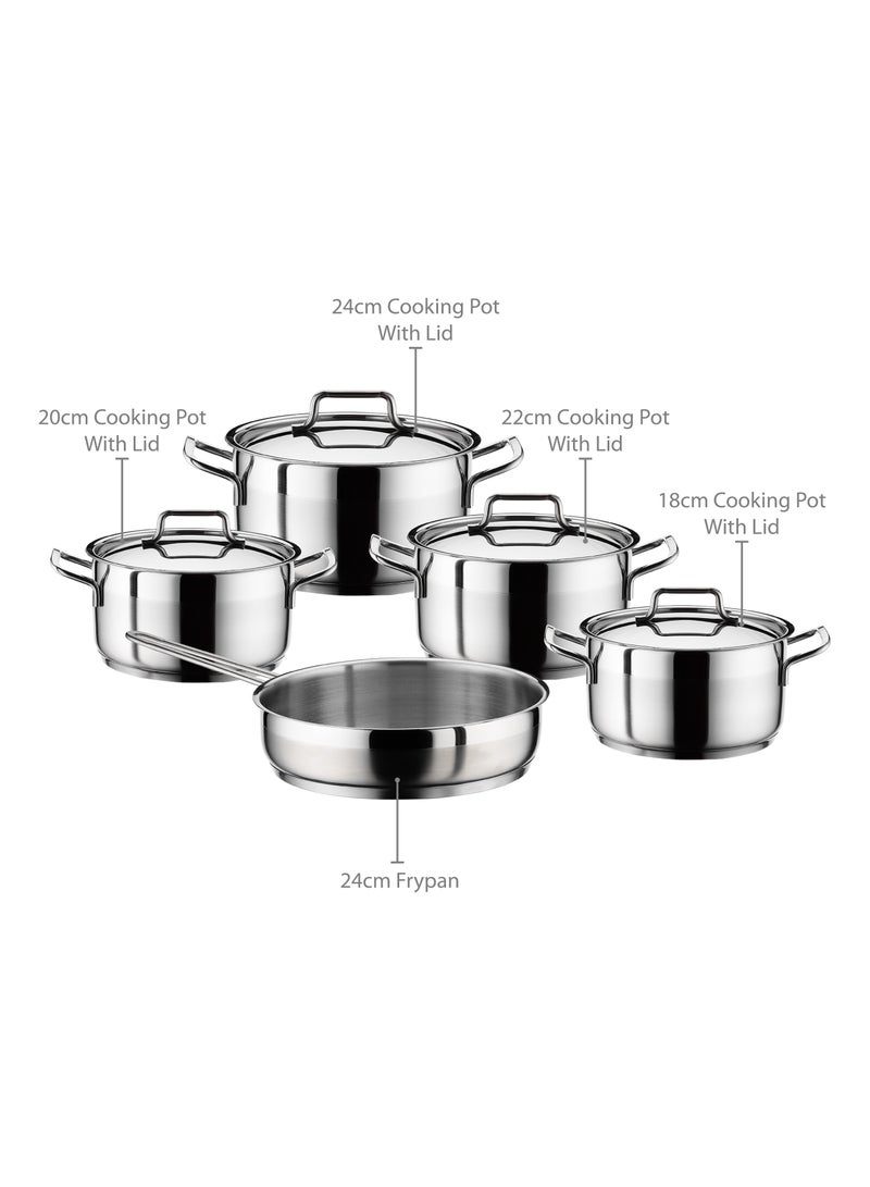 Anett Stainless Steel 9-Piece Cookware Set