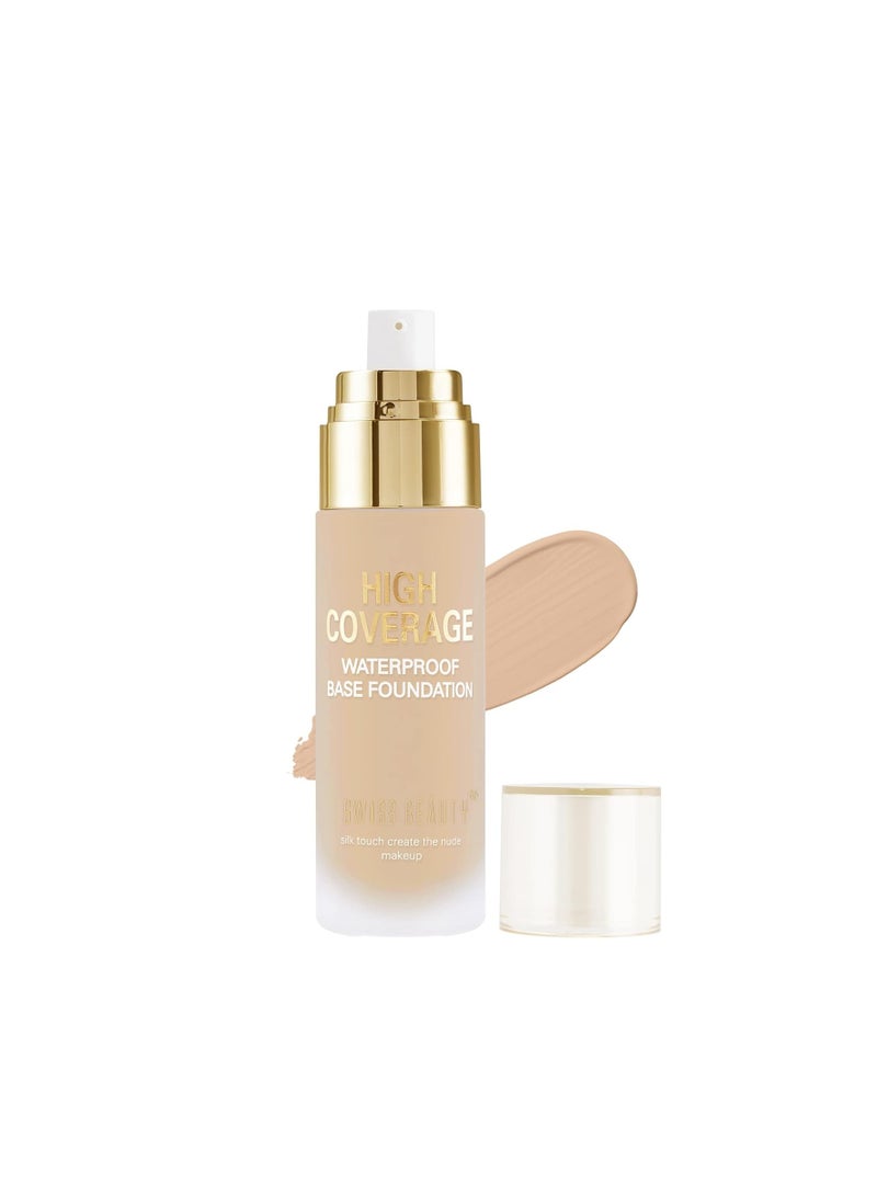 Swiss Beauty High Performance Foundation Water Resistant Medium to Buildable Coverage Lightweight Easy to Blend With Vitamin C and Niacinamide Classic Ivory 55g