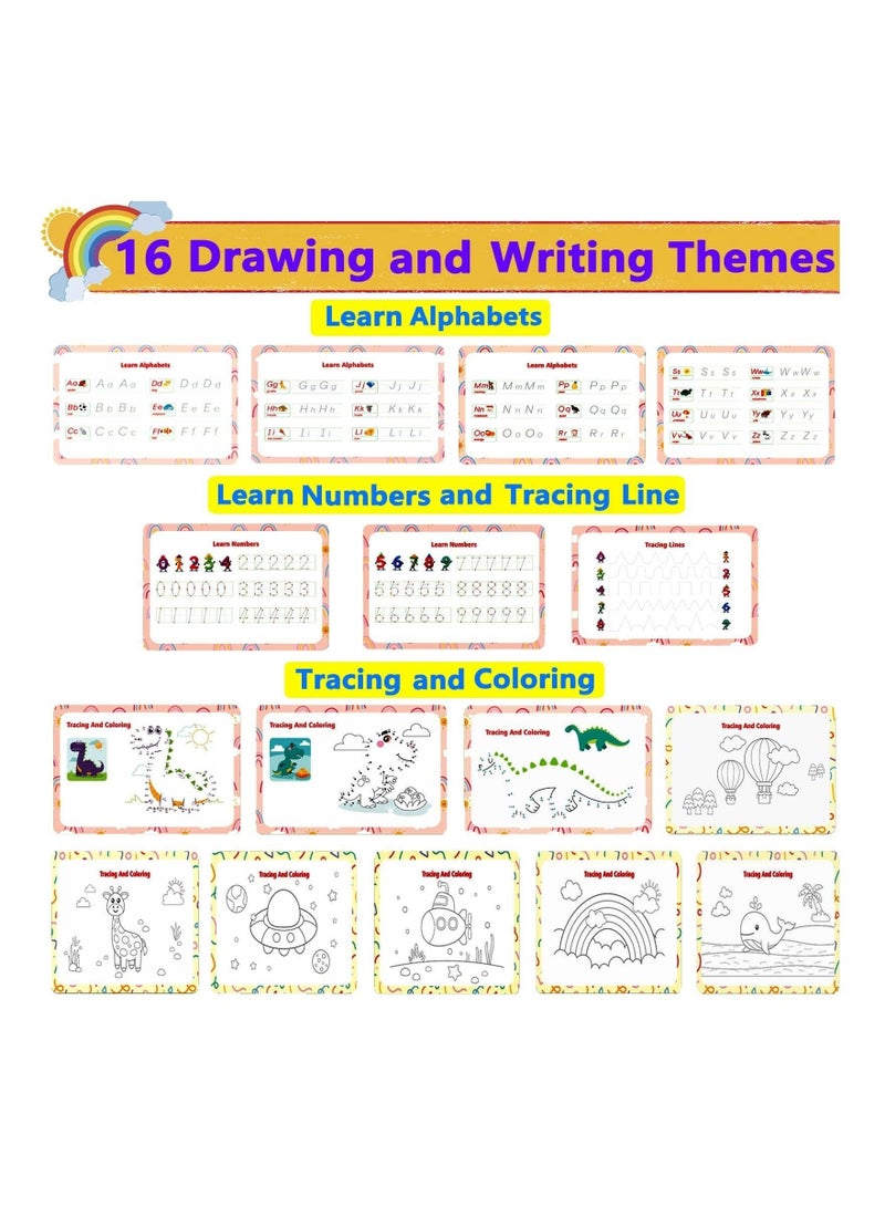 Busy Book for Toddlers, 32 Themes Preschool Montessori Learning Activity Quiet Book, Early Educational Learning Sensory Toys Binder Book for Kids