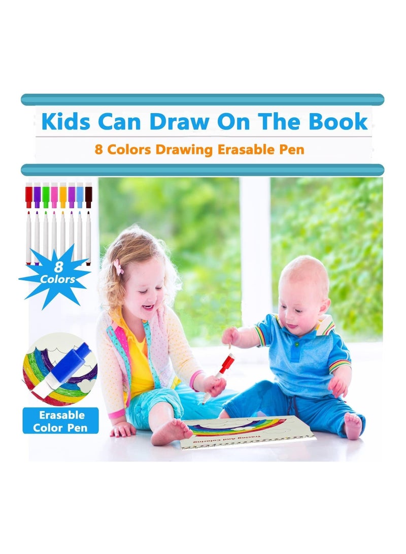 Busy Book for Toddlers, 32 Themes Preschool Montessori Learning Activity Quiet Book, Early Educational Learning Sensory Toys Binder Book for Kids