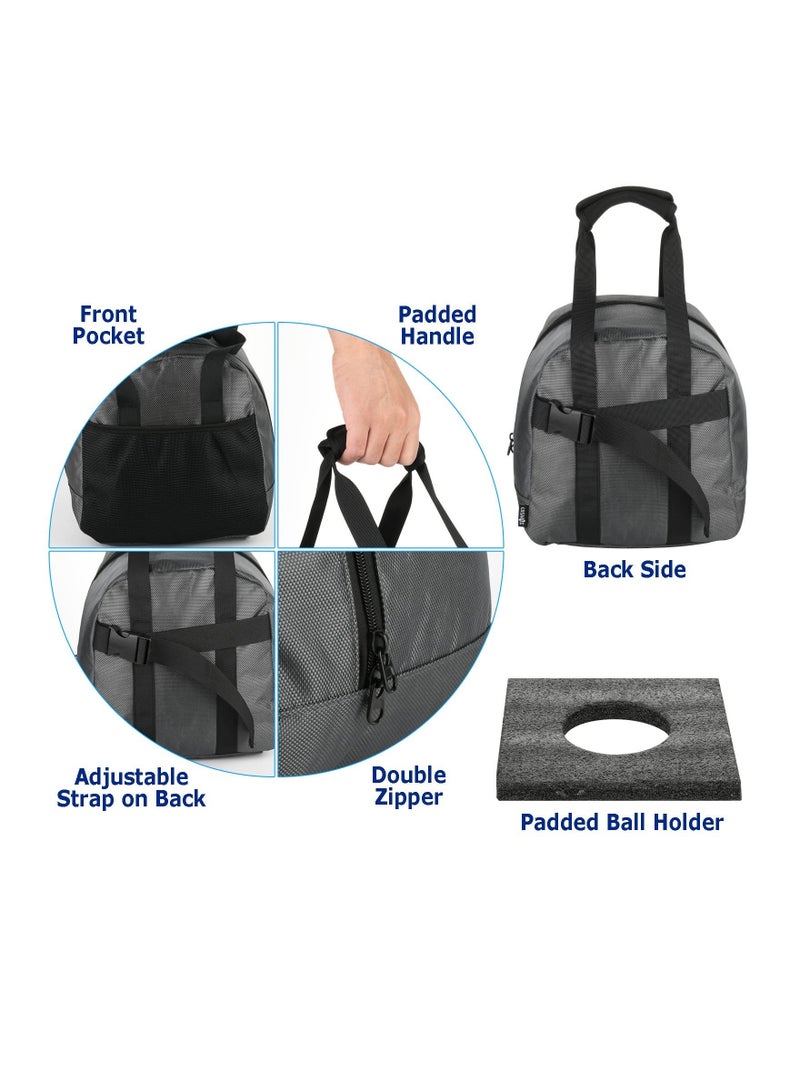 Bowling Ball Tote Bowling Bag with Padded Ball Holder with Large Accessory Pocket Fits as Add One Bowling Ball Bag to Roller Bag Fits Also as Single Pair of Bowling Shoes