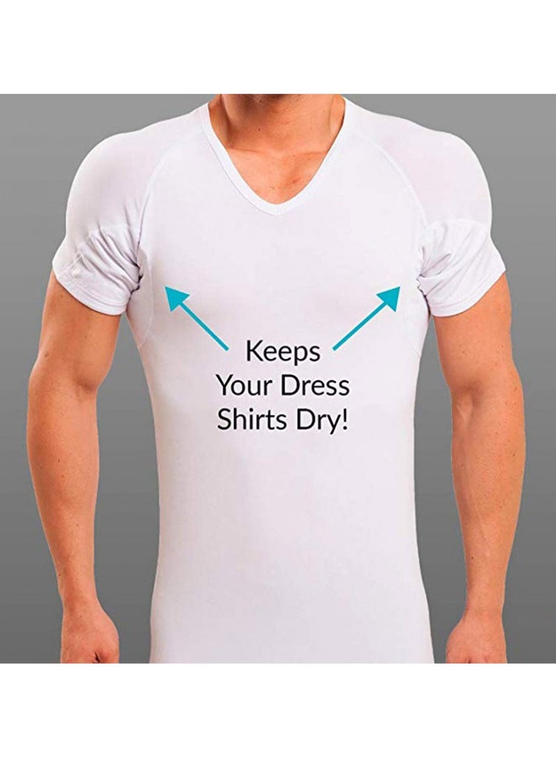 Sweatproof T-Shirt for Men (V-Neck) Underarm Protection