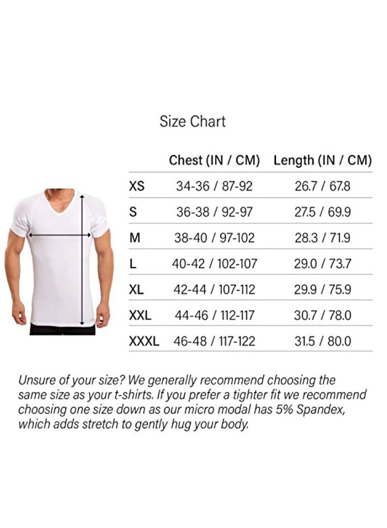 Sweatproof T-Shirt for Men (V-Neck) Underarm Protection