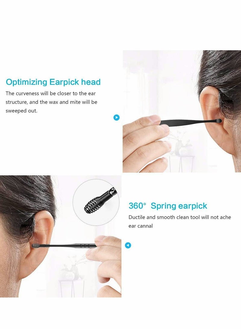 Ear Cleansing Tool 6 Pcs Professional Pick with Upgrade Storage Box and Cleaning Brush Reusable Medical Grade Stainless is durable