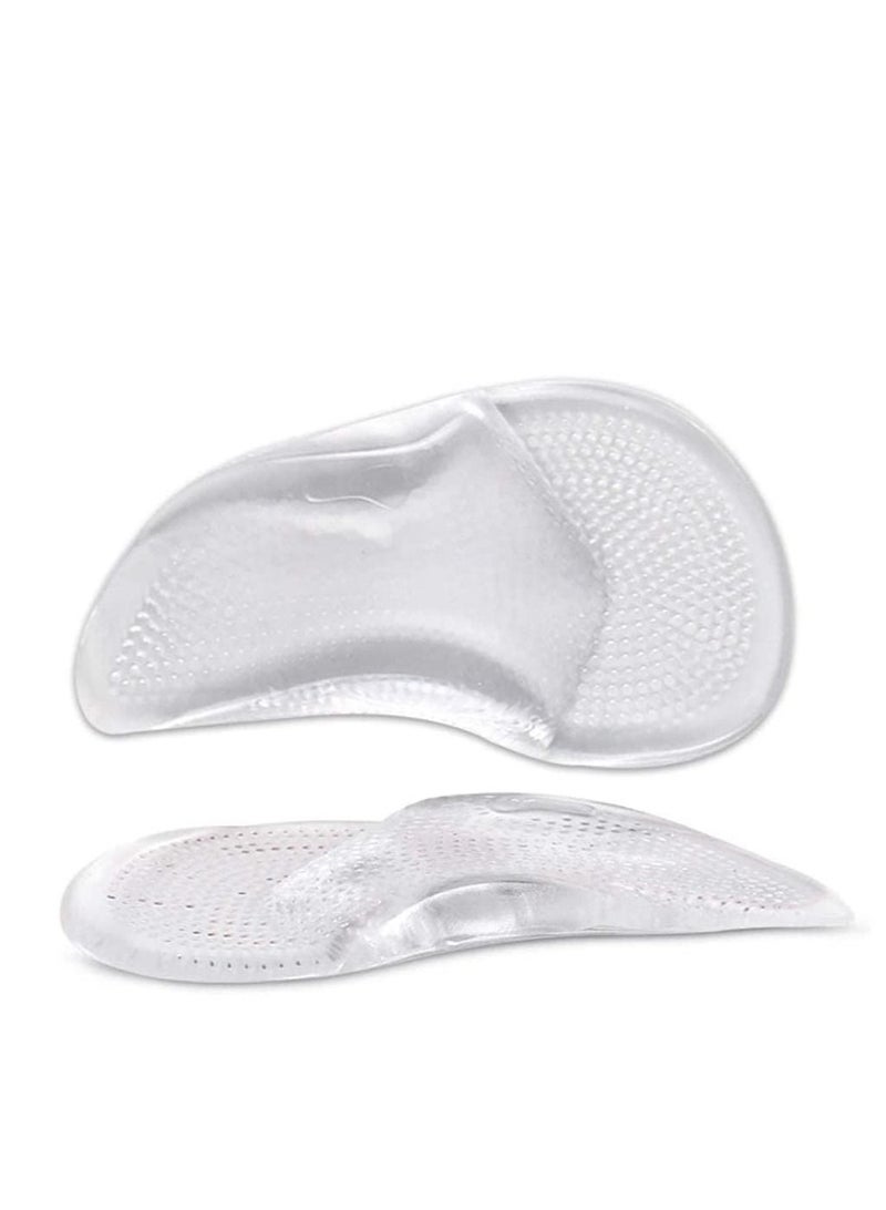 2Pairs Arch Support Insole Clear Arch Support Sleeve Pads for Flat Feet Adhesive Reusable Arch Cushions Inserts Arch Foot Pads Insoles Supports for Women and Men Foot Cushioning and Pain Relief
