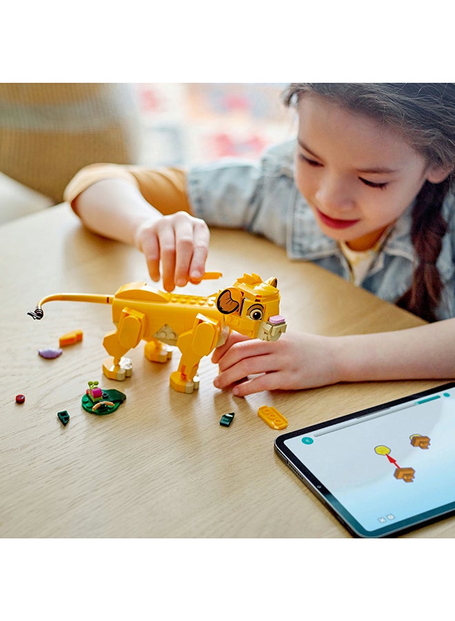 Disney Simba The Lion King Cub Buildable Toy For Kids, Construction Playset Figure, Fun Gift Idea For Girls And Boys Aged 6 Plus (222 Pieces) 43243