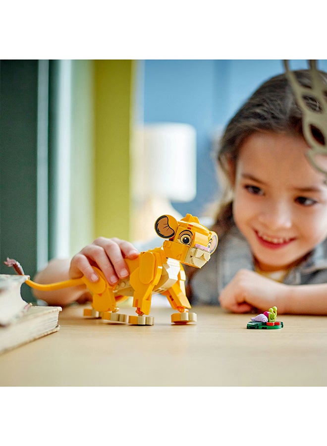 Disney Simba The Lion King Cub Buildable Toy For Kids, Construction Playset Figure, Fun Gift Idea For Girls And Boys Aged 6 Plus (222 Pieces) 43243