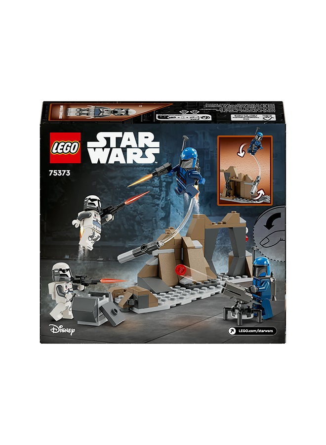 Star Wars: The Mandalorian Ambush On Mandalore Battle Pack, Kids’ Adventure Building Toy, Collectible Brick-Built Playset, Gift Idea For Boys And Girls Aged 6 And Over (109 Pieces) 75373