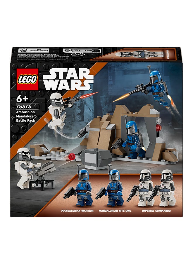 Star Wars: The Mandalorian Ambush On Mandalore Battle Pack, Kids’ Adventure Building Toy, Collectible Brick-Built Playset, Gift Idea For Boys And Girls Aged 6 And Over (109 Pieces) 75373
