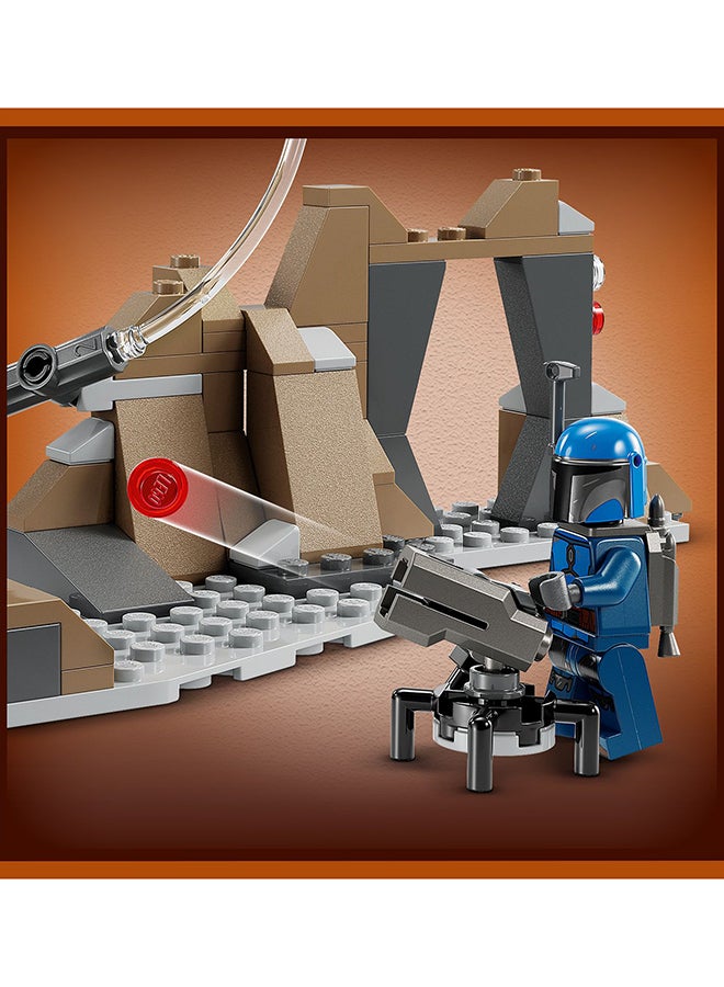 Star Wars: The Mandalorian Ambush On Mandalore Battle Pack, Kids’ Adventure Building Toy, Collectible Brick-Built Playset, Gift Idea For Boys And Girls Aged 6 And Over (109 Pieces) 75373