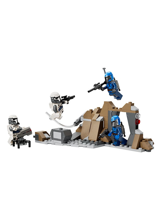 Star Wars: The Mandalorian Ambush On Mandalore Battle Pack, Kids’ Adventure Building Toy, Collectible Brick-Built Playset, Gift Idea For Boys And Girls Aged 6 And Over (109 Pieces) 75373