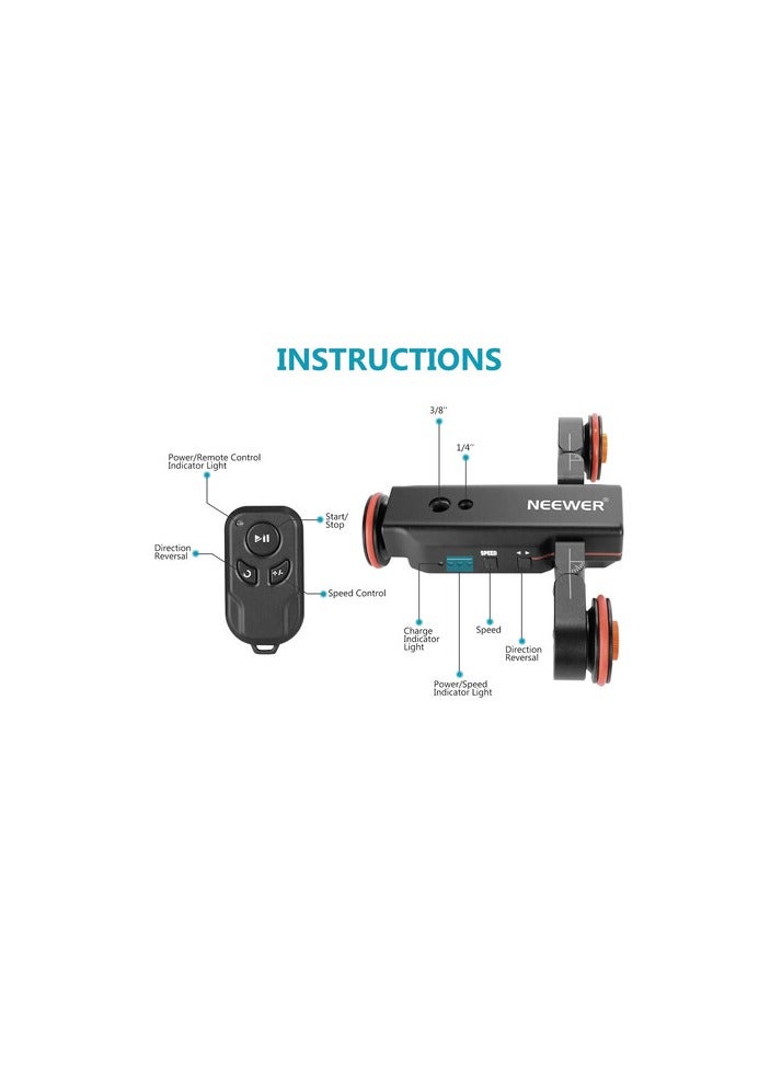 Neewer 3-Speed Autodolly with Wireless Remote