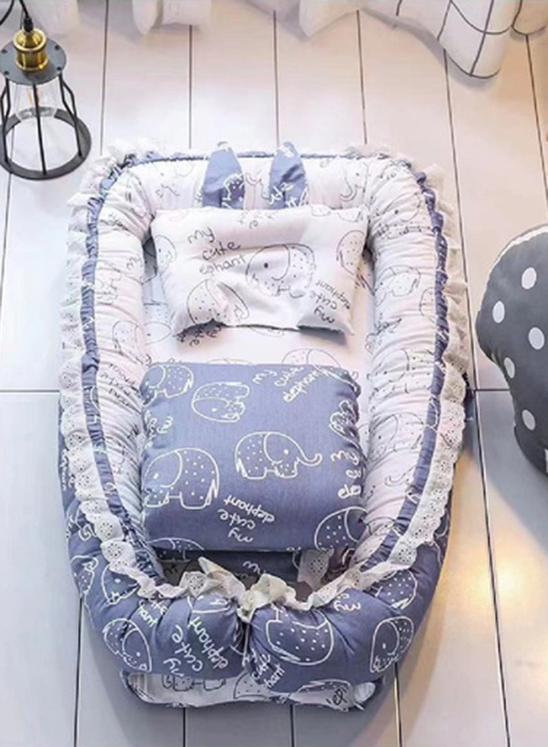 Sleeping Lounger Folding Travel Portable Baby Nest 100% Soft Cotton