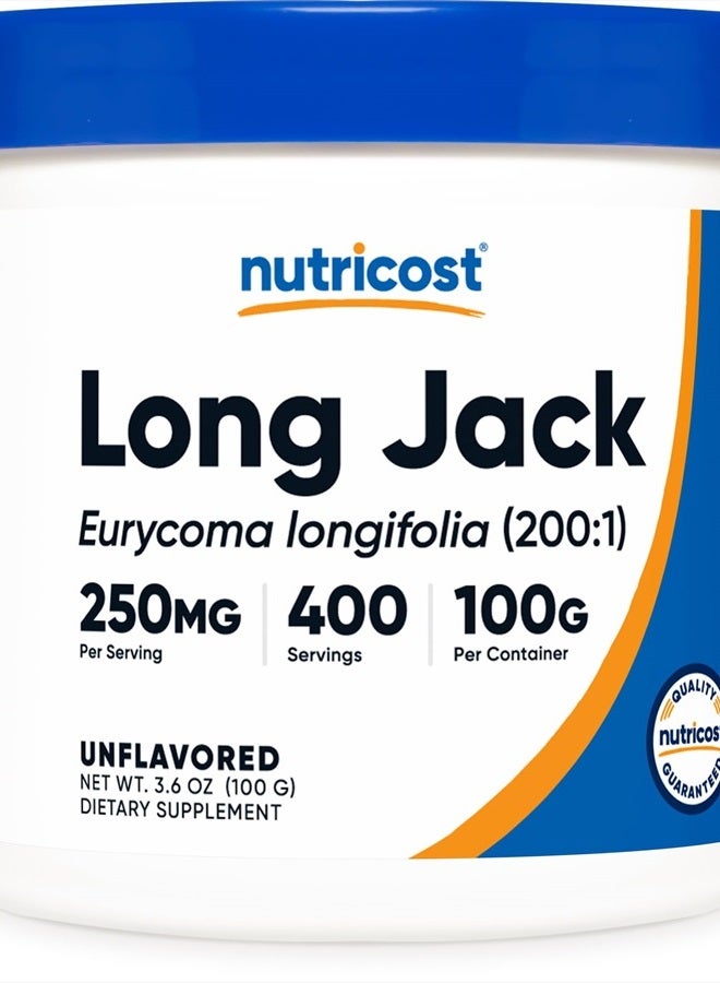 LongJack (Eurycoma Longifolia) 100:1 Extract Powder 100 Grams