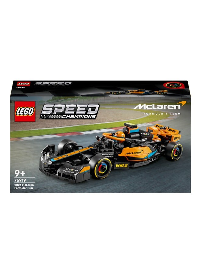 Speed Champions 2023 McLaren Formula 1 Race Car Toy Vehicle Building Set, Buildable Model Set for Kids, Collectible Display Gift Idea for Boys and Girls Aged 9 Years Old and over(245 pieces) 76919