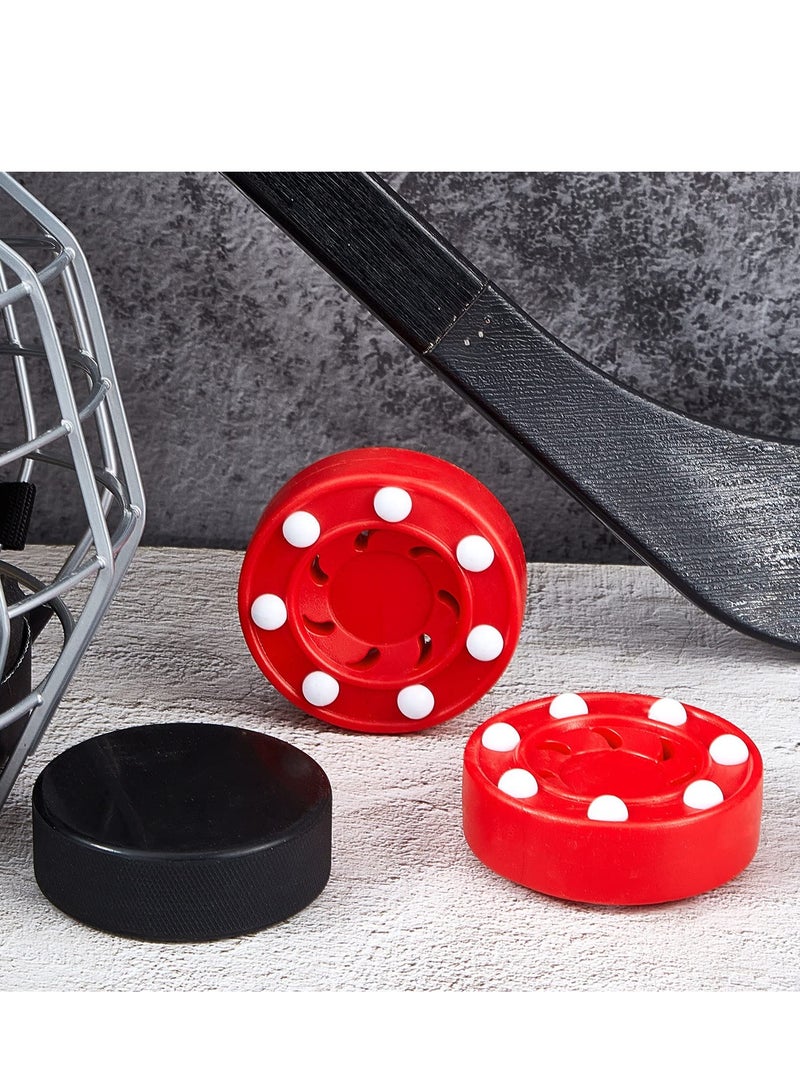 Roller Hockey Puck Street Hockey Puck Official Game Puck Multifunctional Hockey Balls Novelty Indoor Hockey Set for Indoor and Outdoor Sport Dry Land Hockey Balls for Practicing Training Activities