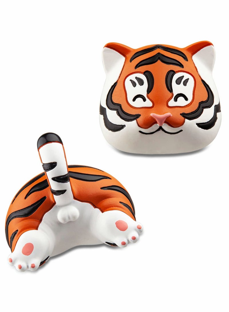 Tiger Tiger Head Magnet for Refrigerator Cute Items for Tiger Lovers-Practical Refrigerator Decorations Fun Gifts 2 Sets of Magnet Decorations for Office and Home