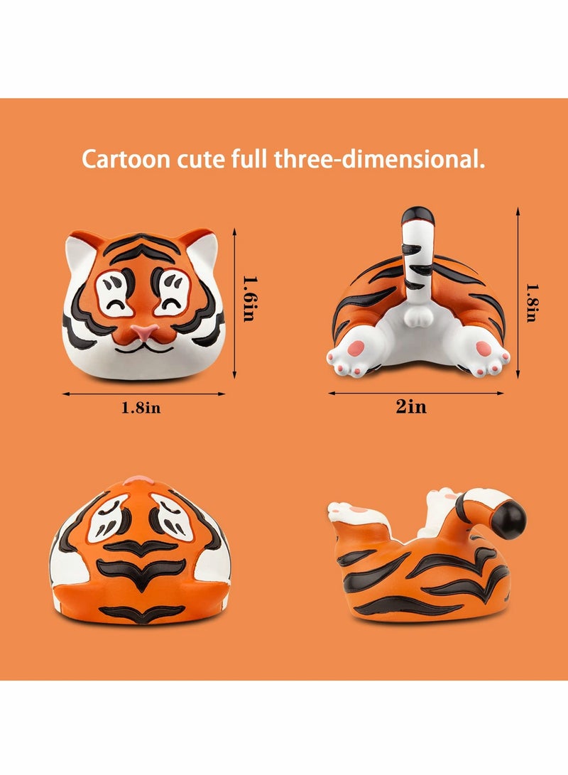 Tiger Tiger Head Magnet for Refrigerator Cute Items for Tiger Lovers-Practical Refrigerator Decorations Fun Gifts 2 Sets of Magnet Decorations for Office and Home