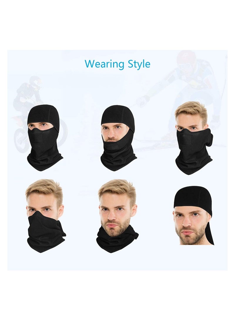 Balaclava Ski Mask Bicycle Motorcycle Balaclava Windproof Bike Face Masks Warm Breathable Balaclavas Winter Fleece Neck Warmer with Anti-Slip Thermal Gloves for Cycling Hiking Outdoor Unisex