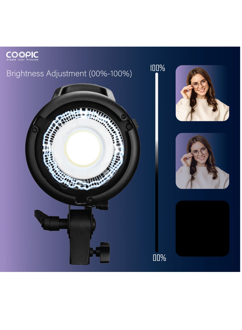 COOPIC Create Cool Picture 18000LM 5600K Studio Lighting with 96+ CRI, TLCI, Adjustable Brightness, Aluminum Alloy Cooling, LED Video Light for Filming, Videography, and Product Photography (CL1500)