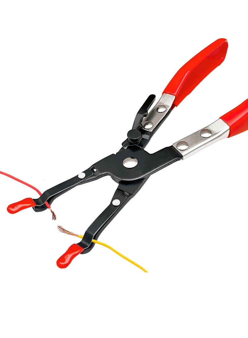 Soldering Plier Multi Function Metal Wire Welding Aid Tool Cable Welded Clamp Holding Pliers Premium Materials Humanization Design Wide Applications for Picking up and Fixing Automotive Cables