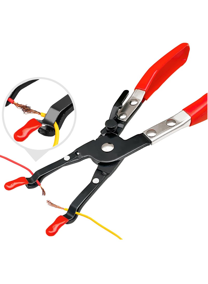 Soldering Plier Multi Function Metal Wire Welding Aid Tool Cable Welded Clamp Holding Pliers Premium Materials Humanization Design Wide Applications for Picking up and Fixing Automotive Cables