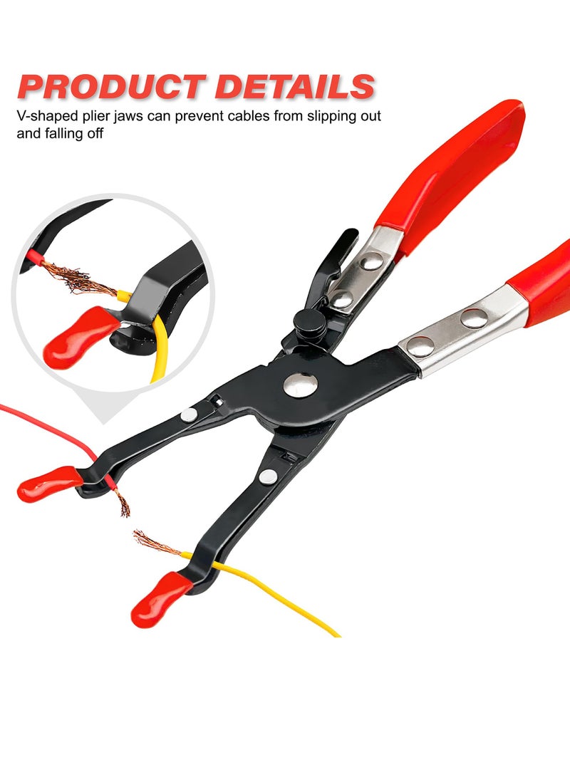 Soldering Plier Multi Function Metal Wire Welding Aid Tool Cable Welded Clamp Holding Pliers Premium Materials Humanization Design Wide Applications for Picking up and Fixing Automotive Cables