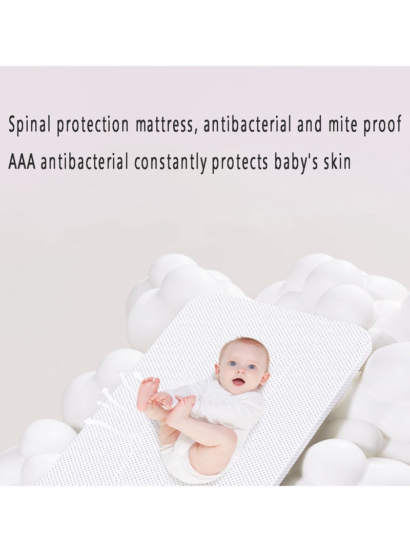 Newborn Crib, Splicing Big Bed, Portable Foldable Baby Bed, Multifunctional Movable Cradle Bed