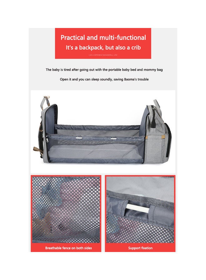 Multi Functional Large Capacity Folding Baby Bag Portable Mommy Backpack