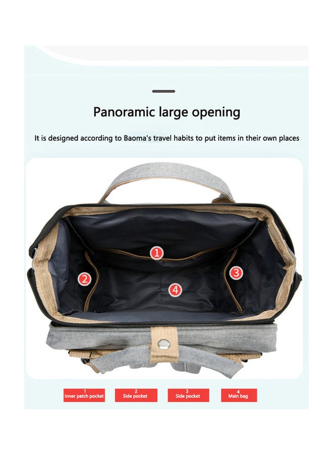 Multi Functional Large Capacity Folding Baby Bag Portable Mommy Backpack