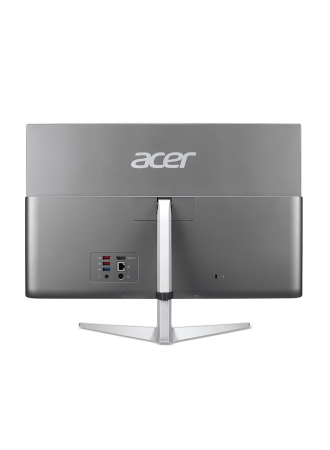 Aspire AIO C24-1651 DQ.BG9EM.009 Desktop With 23.8-Inch FHD Display, Core i5-1135G7 Processor / 8GB RAM / 512GB SSD / 2GB NVIDIA GeForce MX450 Graphics / Win11 Home / English/Arabic Silver/Black