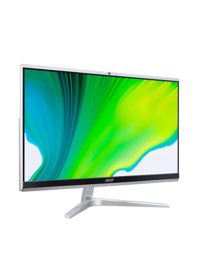 Aspire AIO C24-1651 DQ.BG9EM.009 Desktop With 23.8-Inch FHD Display, Core i5-1135G7 Processor / 8GB RAM / 512GB SSD / 2GB NVIDIA GeForce MX450 Graphics / Win11 Home / English/Arabic Silver/Black