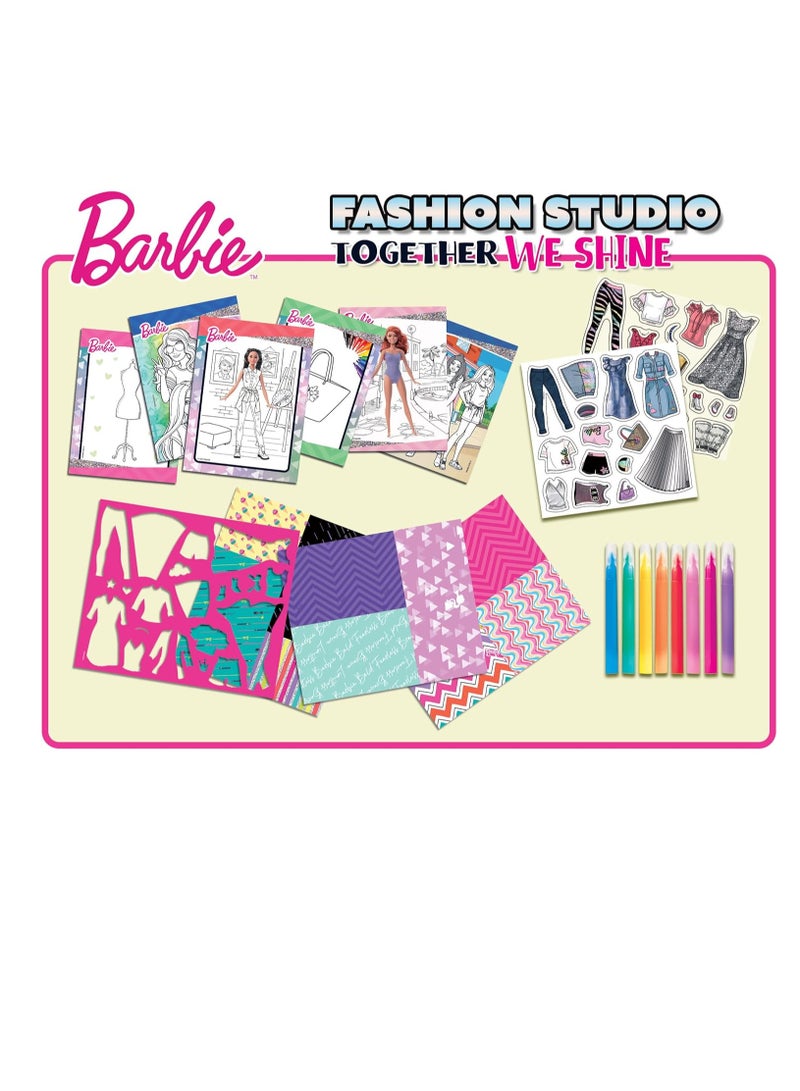 12808 Barbie Sketchbook Together WE Shine-Fashion Studio