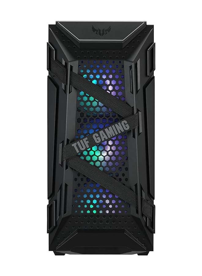 Tuf Gaming GT301 Mid-Tower Compact Case For Atx Motherboards With Honeycomb Front Panel, 120mm Aura ADDRessable Rbg Fans, Headphone Hanger, And 360mm Radiator Support, 2 X Usb 3.2 Black