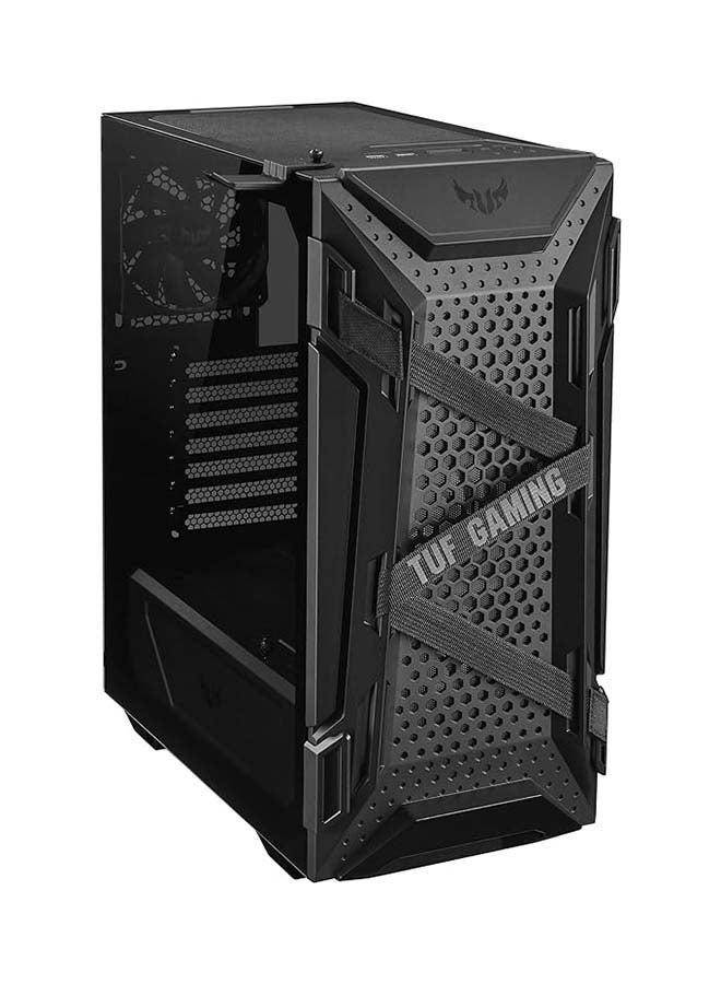 Tuf Gaming GT301 Mid-Tower Compact Case For Atx Motherboards With Honeycomb Front Panel, 120mm Aura ADDRessable Rbg Fans, Headphone Hanger, And 360mm Radiator Support, 2 X Usb 3.2 Black