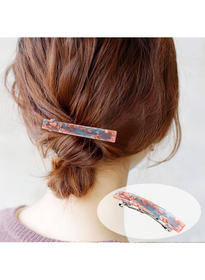 10 Pack 7.5Cm/3 Vintage Tortoise Shell Acetate French Hair Barrettes Automatic Spring Clips Hair Pins Accessories For Women Girls Thin Thick Hair