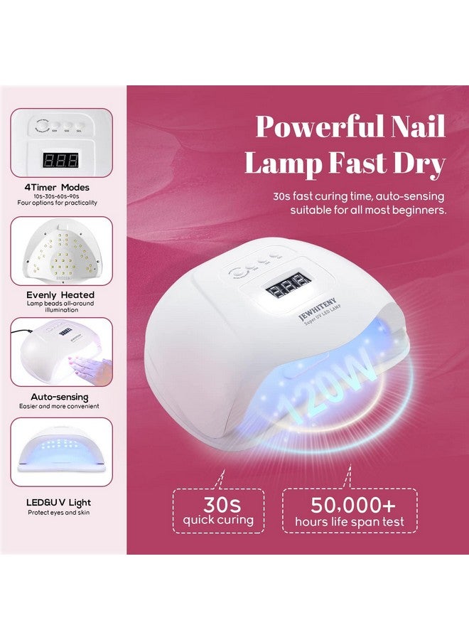 43Pcs Gel Nail Polish Kit With U V Light 120W Led Nail Lamp 40 Colors Gel Nail Polish Set Manicure Tools Allinone Nail Gel Kit