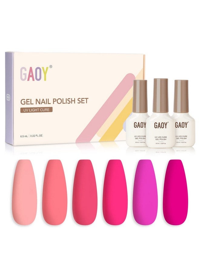 Hot Pink Gel Nail Polish Baby Pink Peony Neon Gel Polish Kit For Salon Gel Manicure And Nail Art Diy At Home Gift For Women