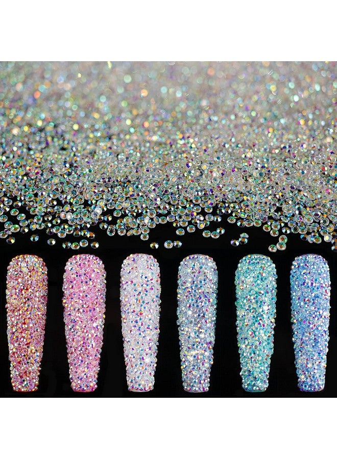 15000 Mini Ab Diamond Beads For Nail Art Iridescent Like Swarovski Crystals 2 Trays By Belleboost