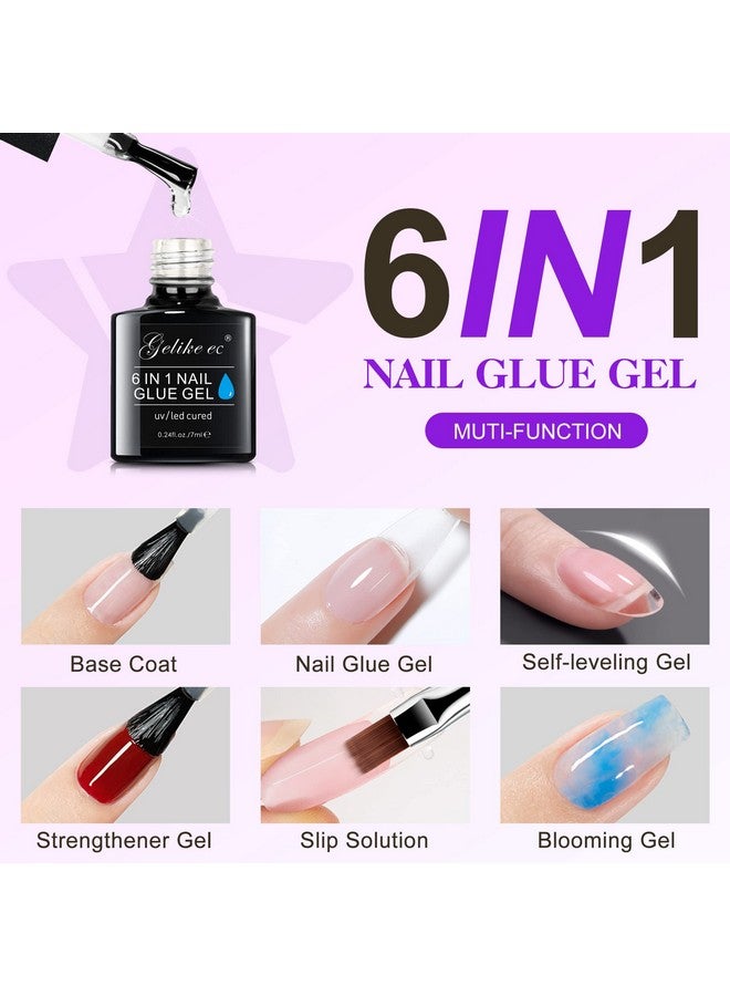 Short Soft Gel Nail Kit Square Nails Extension Kit With 240Pcs Soft Gel Nail Tips Nail Glue Uv Nails Lamp Full Cover Extensions Kit For Nail Art Diy Home