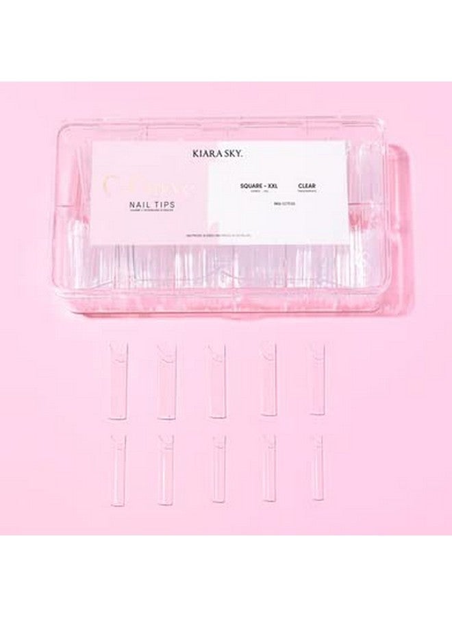 C Curve Xxl Nail Tip Case (500 Tips In 10 Sizes) (Square Clear)