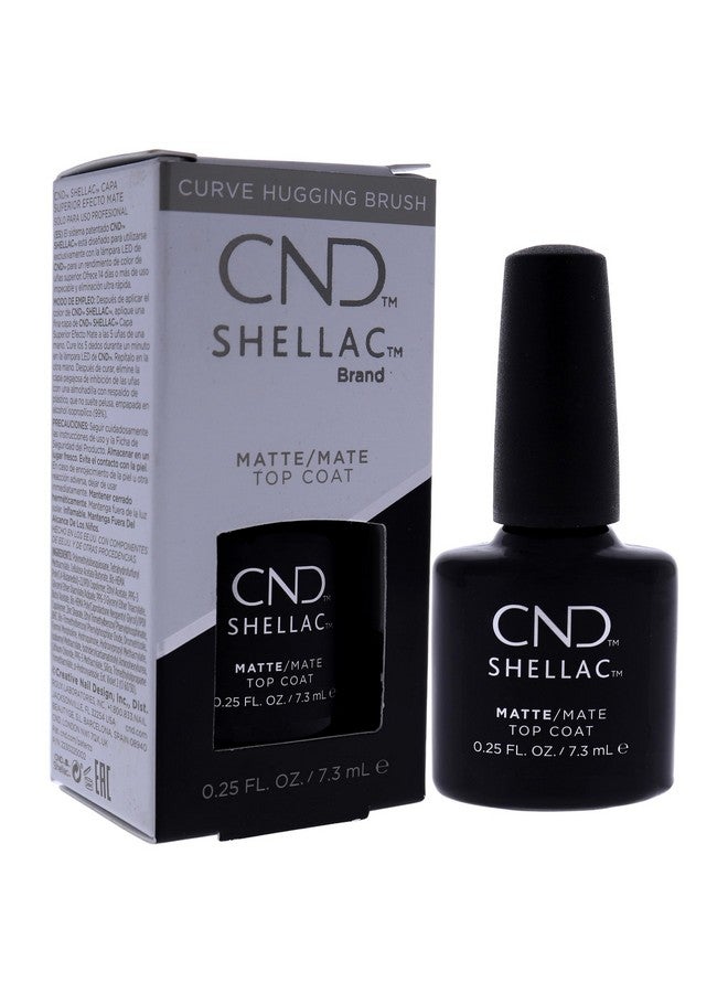 Shellac Gel Nail Polish Matte Finish Top Coat Scratch Resistant Final Step Longlasting Protective Wear With No Nail Damage 0.25 Fl Oz