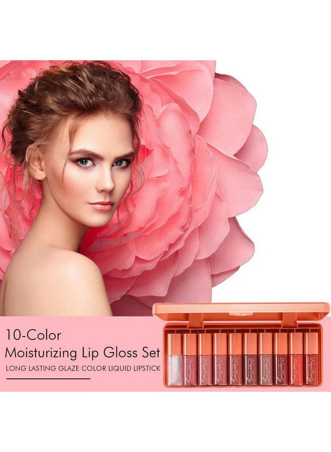 10 Colors Lip Stain Tint Set Watery Finish Lip Tint Stain Korean Lip Glossmultiuse Lip And Cheek Tintmoisturizing Waterproof Long Wearhigh Pigmentnonstickynonfadingvivid Color