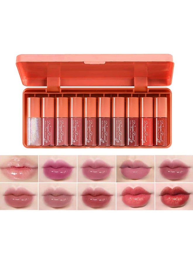 10 Colors Lip Stain Tint Set Watery Finish Lip Tint Stain Korean Lip Glossmultiuse Lip And Cheek Tintmoisturizing Waterproof Long Wearhigh Pigmentnonstickynonfadingvivid Color